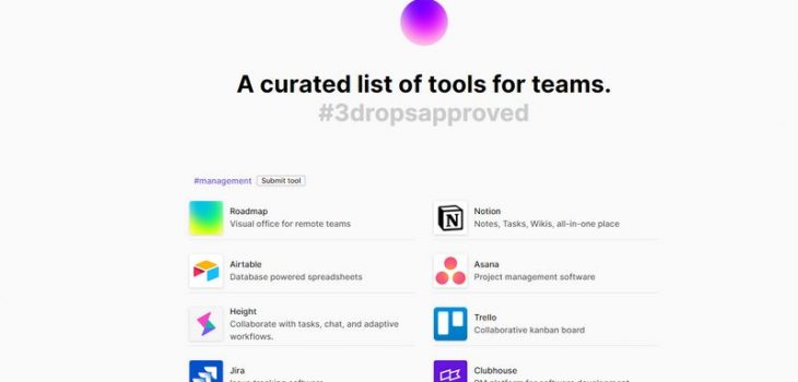 Team Tools, directorio de herramientas en línea para equipos de trabajo