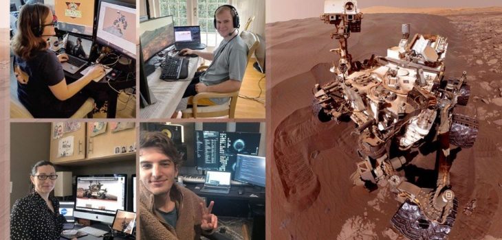 Desde sus hogares, ingenieros de NASA controlan al rover Curiosity en Marte