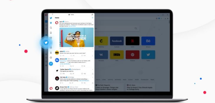 Opera 69 integra Twitter en su barra lateral