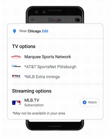 Buscador de Google - Programas de TV, Deportes y Películas