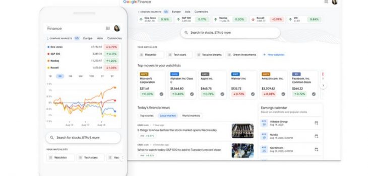 Google Finance pronto ofrecerá una mejor experiencia en escritorio y móviles