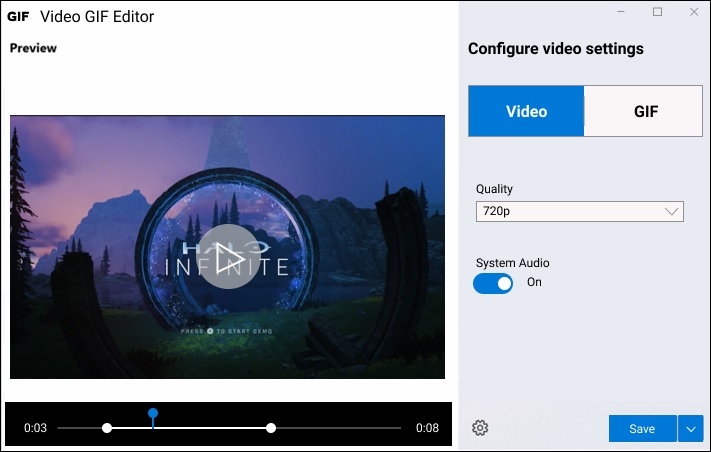 Microsoft Video GIF Capture