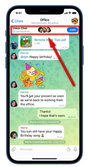 telegram voice chats