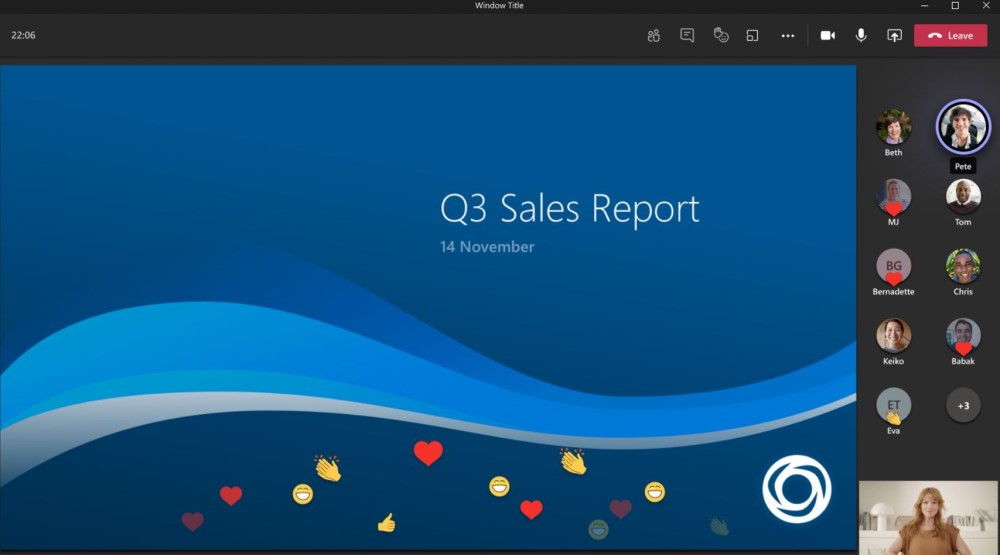 Microsoft Teams - Reacciones en Vivo