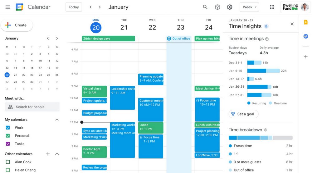 Google Workspace - Calendario de Google