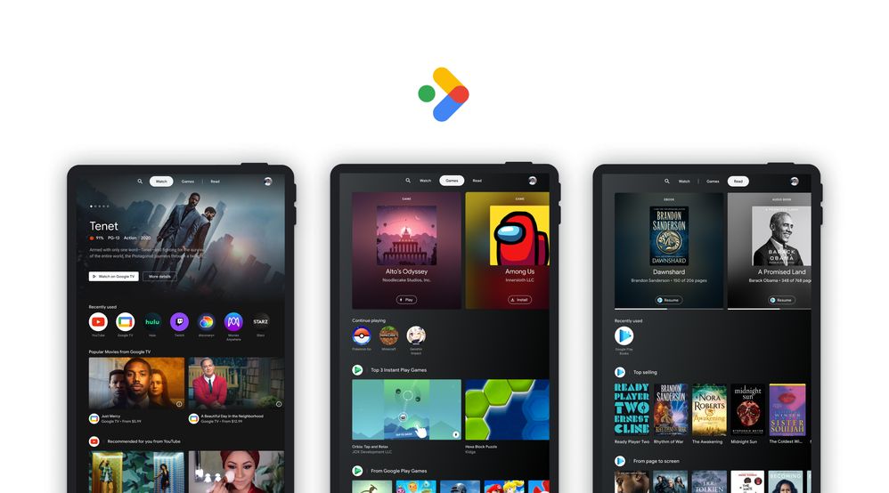 Google introduce Espacio de Entretenimientos para tabletas Android