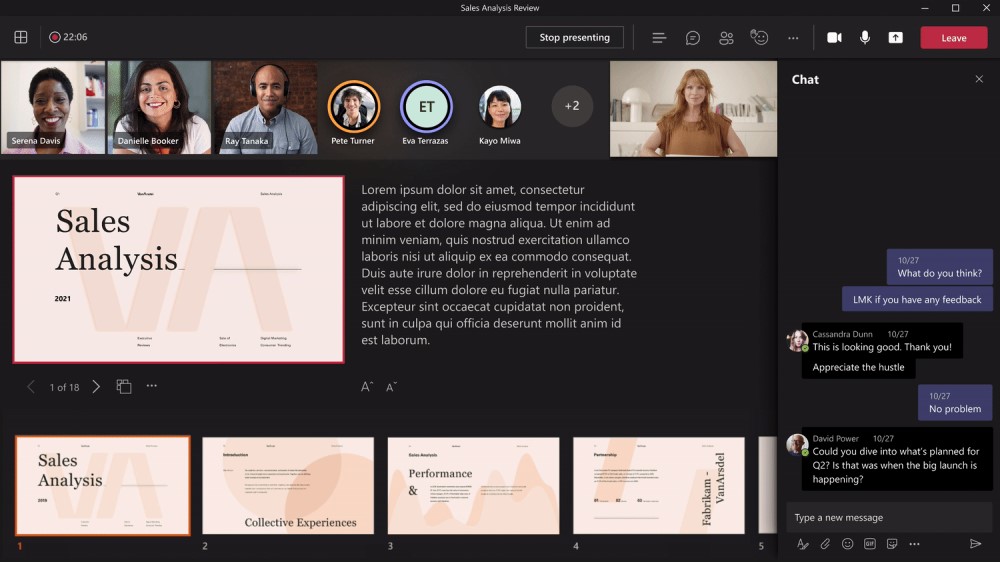 Microsoft Teams - PowerPoint en Vivo - Modo Presentador
