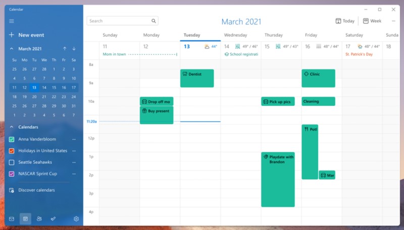 Correo y Calendario - Windows 11