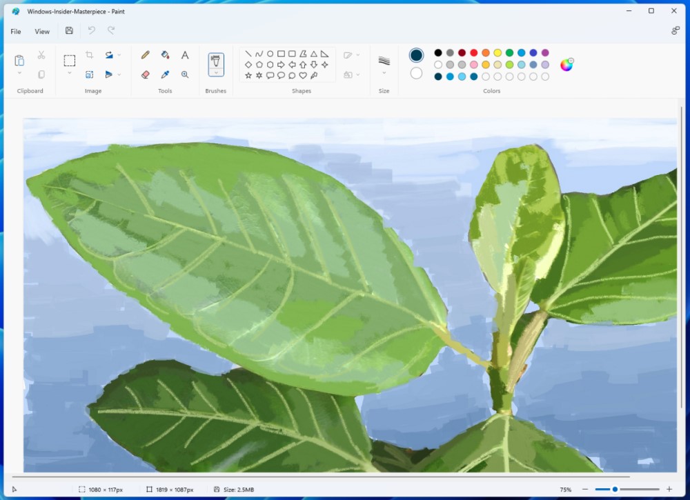 The redesigned Microsoft Paint application now available in Windows 11 thumbnail