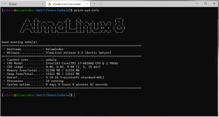 AlmaLinux 8 WSL