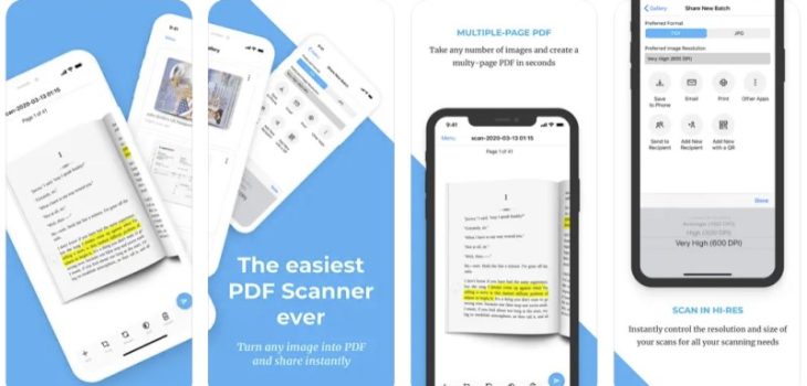 GS EasyScanner, escáner-creador de PDF gratuito y fácil de usar para iOS