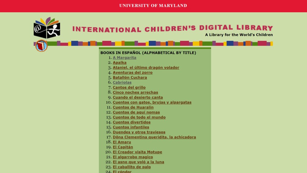 International Children's Digital Library - 119 libros en español