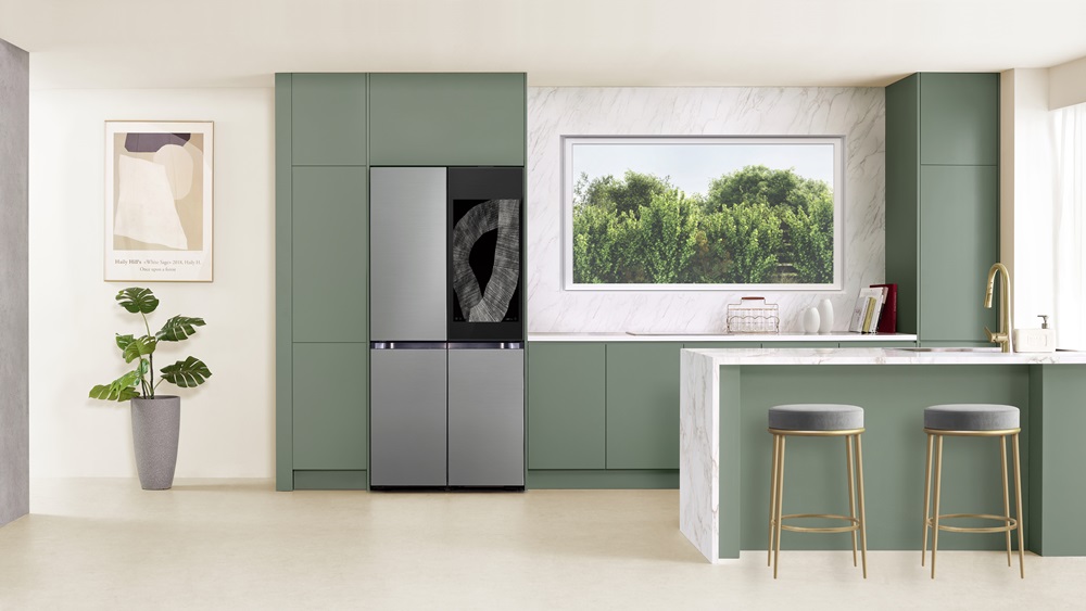 Innovaciones en la Cocina con IA de Samsung - Refrigerador Bespoke 4-Door Flex Refrigerator con AI Family Hub+