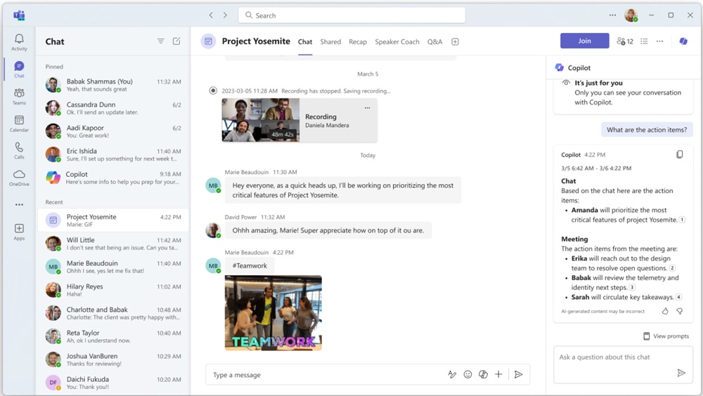 Microsoft Copilot - IA en Teams