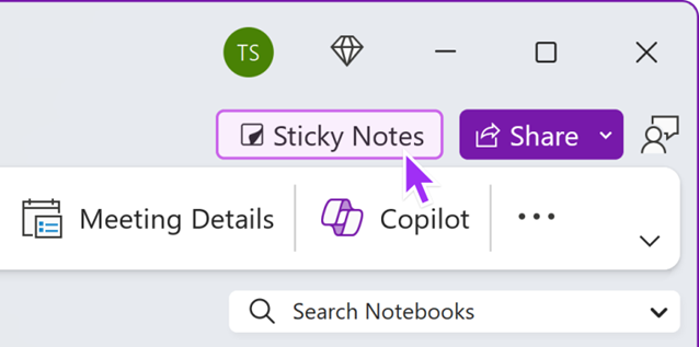 Microsoft Sticky Notes en OneNote