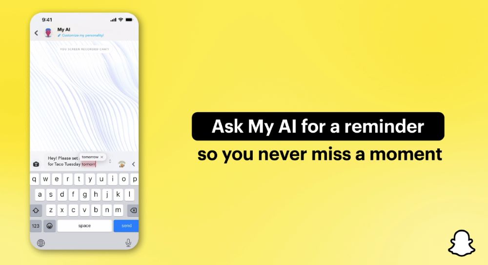 Snapchat - My AI Remainders